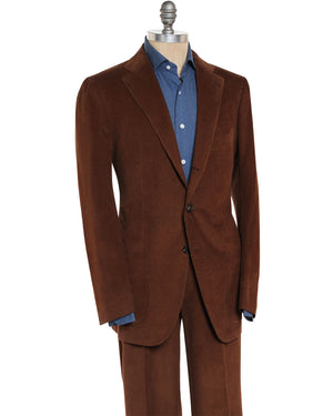 Brown Sea Island Cotton Corduroy Suit