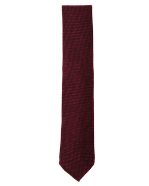 Burgundy Houndstooth Tie