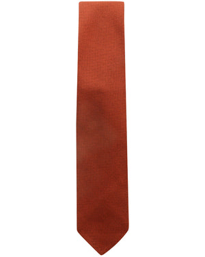 Burnt Orange Grenadine Silk Tie