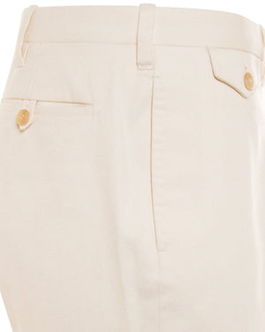 Cream Flap Pocket Pant