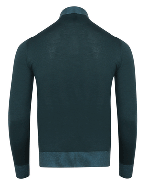 Dark Teal Quarter Zip Sweater