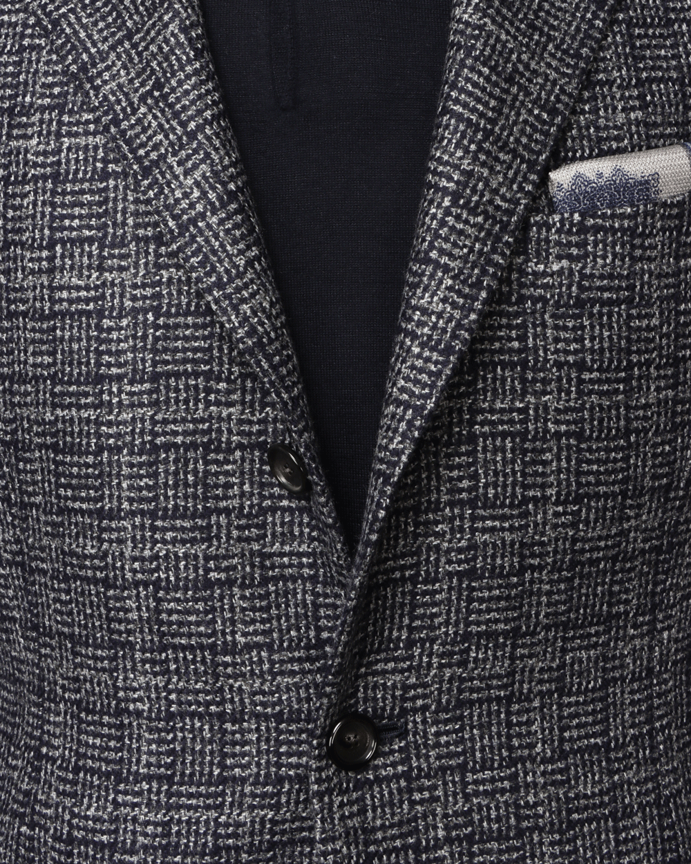 Grey and Navy Basketweave Sportcoat