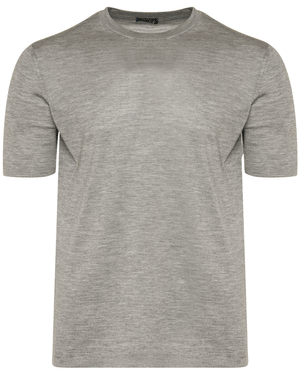 Light Grey Jersey Knit T-Shirt
