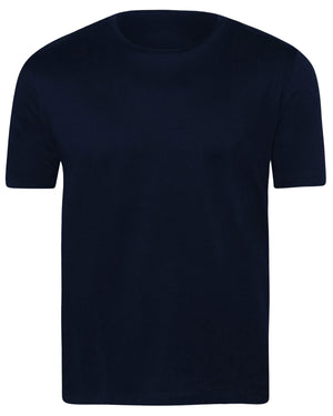 Navy Giza Cotton Short Sleeve T-Shirt