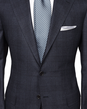 Navy Tonal Plaid Suit