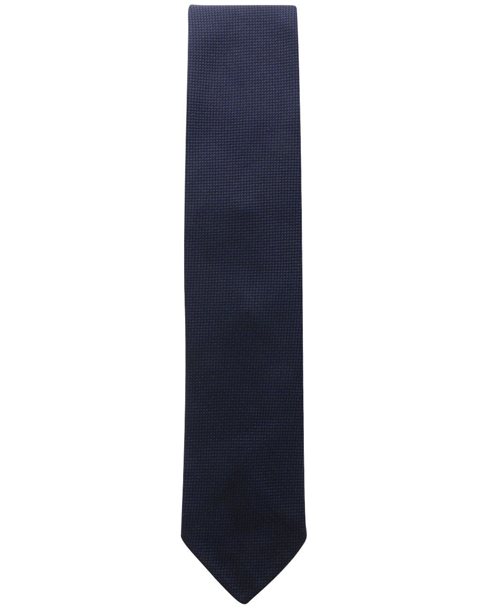 Navy Woven Silk Tie
