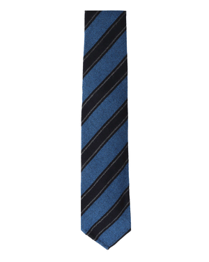 Navy and Bright Blue Regimental Tie