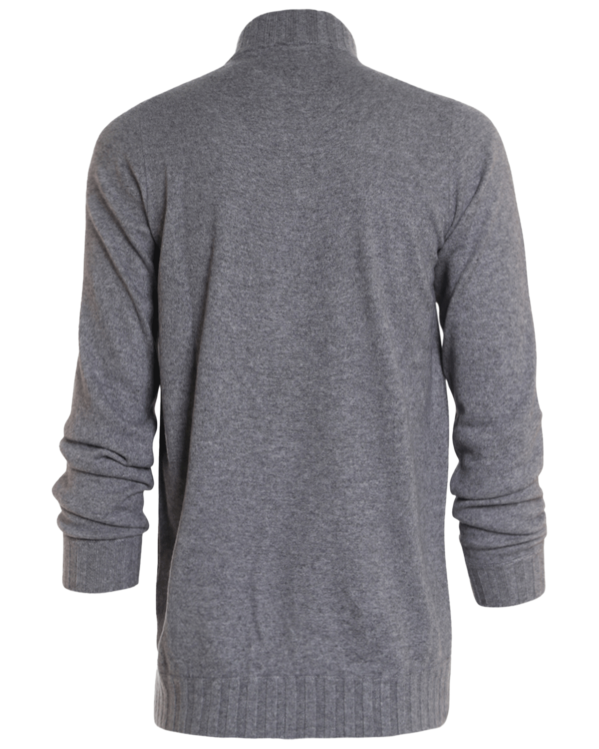 Pearl Grey Cashmere Quarter Zip Sweater