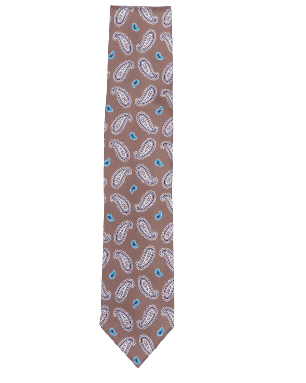 Tan Paisley Silk Tie