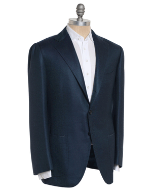Cesare Attolini Turquoise Cashmere Textured Sportcoat