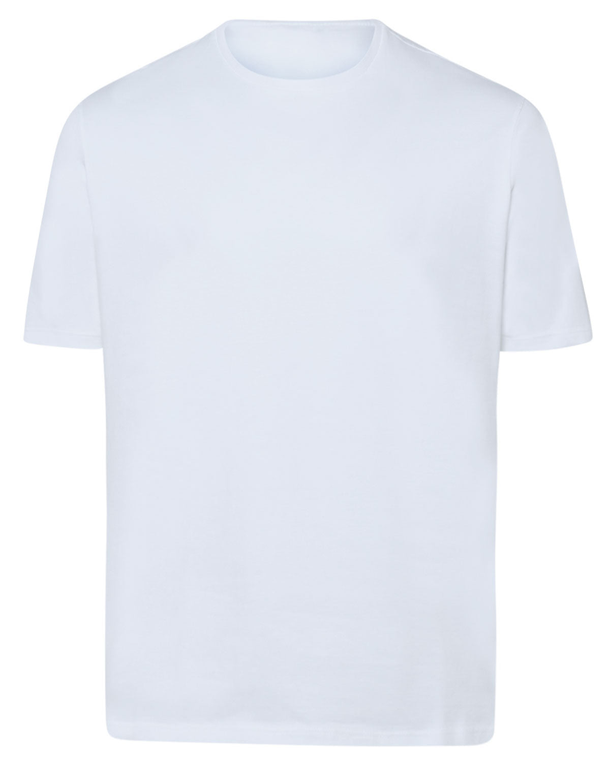 White Giza Cotton Short Sleeve T-Shirt