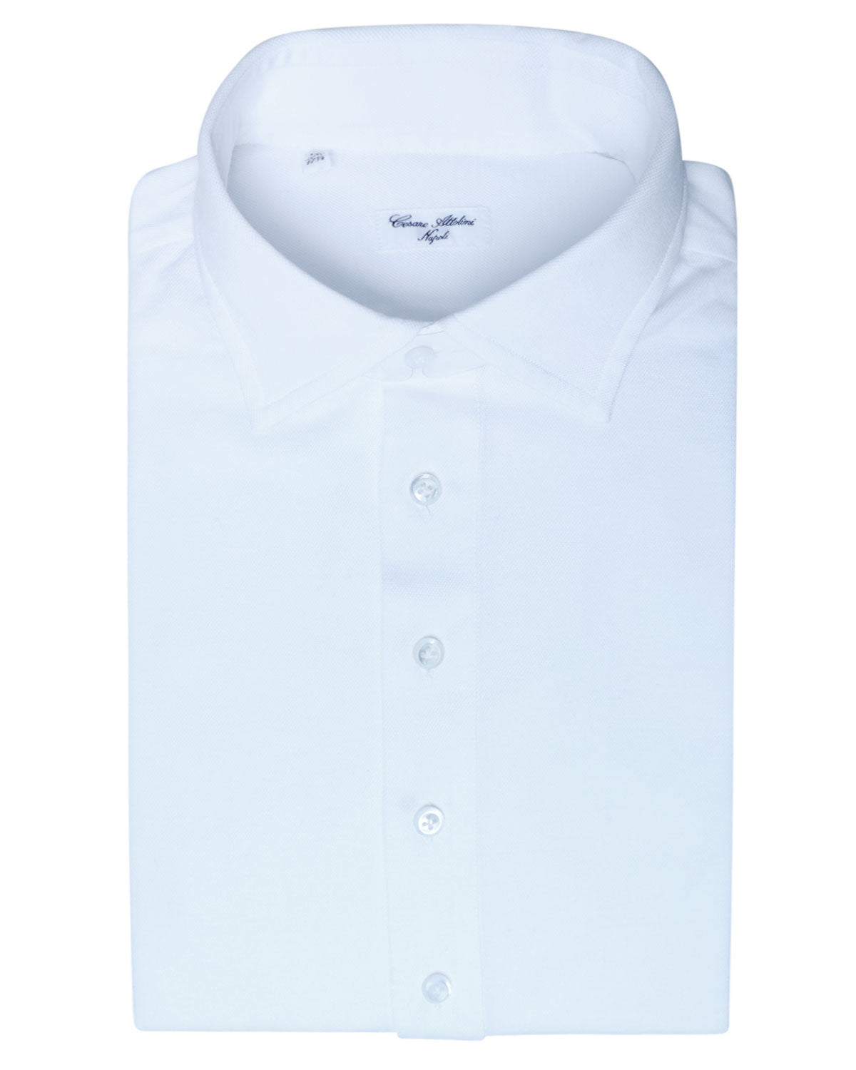 White Jersey Knit Dress Shirt