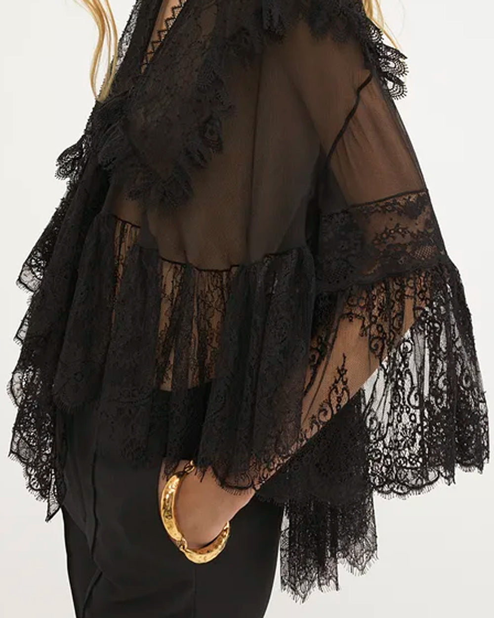 Black Lace Blouse