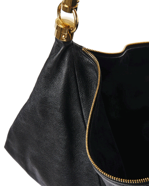 Foulard Unstructured Shoulder Bag in Black