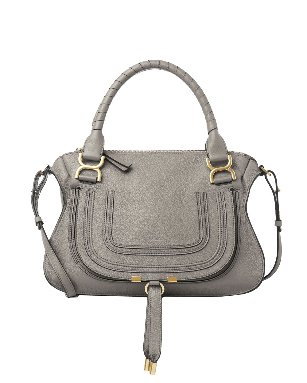 Medium Marcie Double Carry Bag in Cashmere Grey