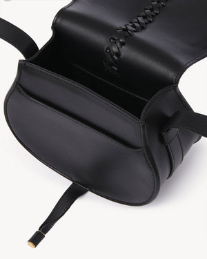 Marcie Small Saddle Bag in Black