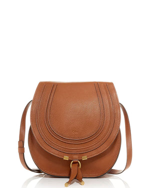 Medium Marcie Saddle Bag in Tan