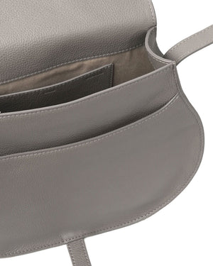 Medium Marcie Saddle Bag in Gray