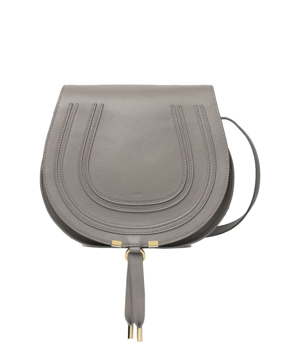 Medium Marcie Saddle Bag in Gray