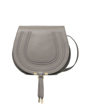 Medium Marcie Saddle Bag in Gray