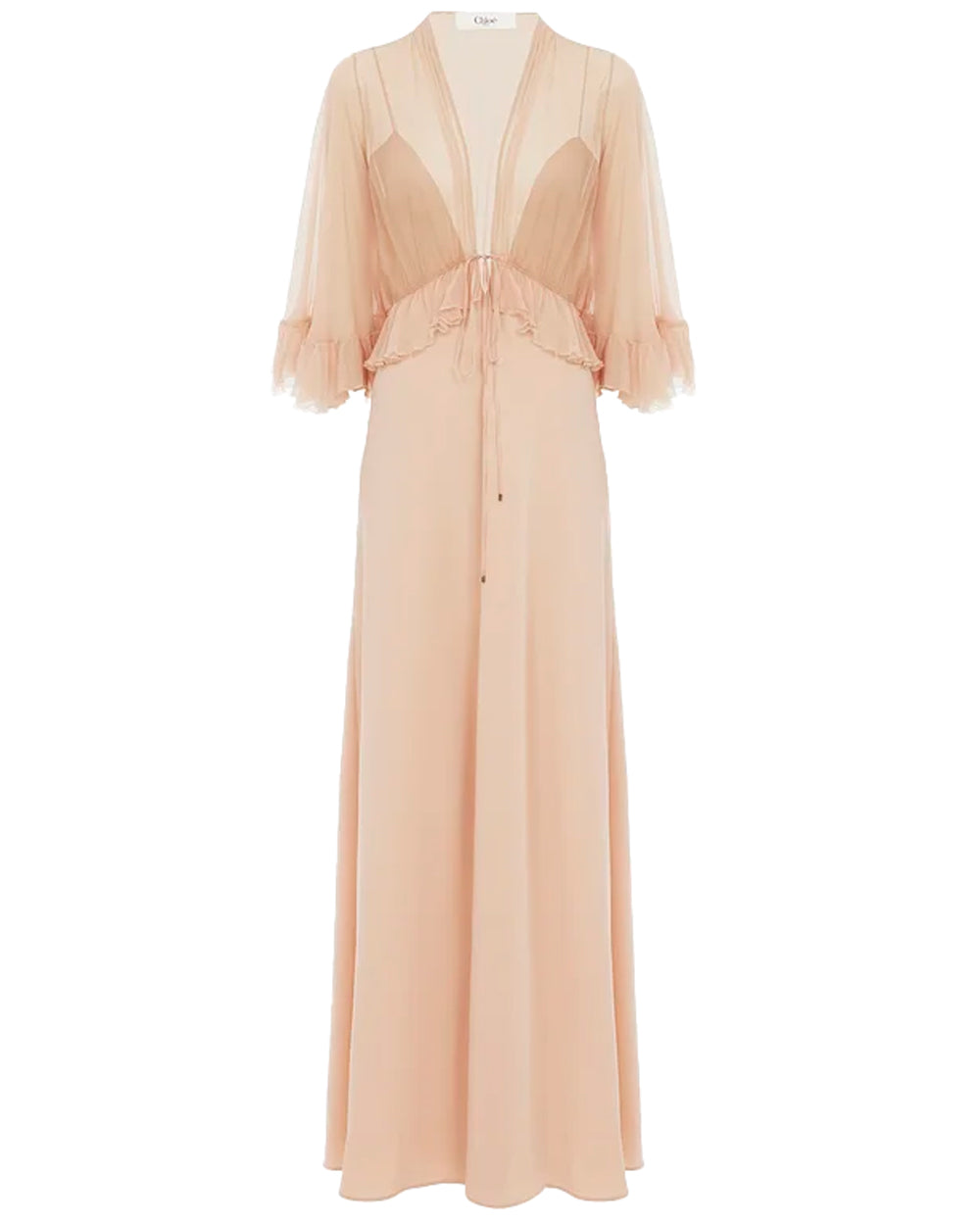 Pink Clay Long Sleeve Maxi Dress