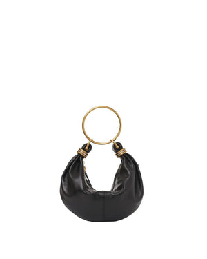 Small Bracelet Hobo Bag in Black