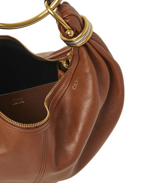 Small Bracelet Hobo Bag in Clay Brown