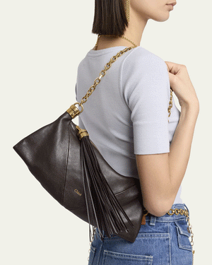 Small Foulard Shoulder Bag in Kohl Brown