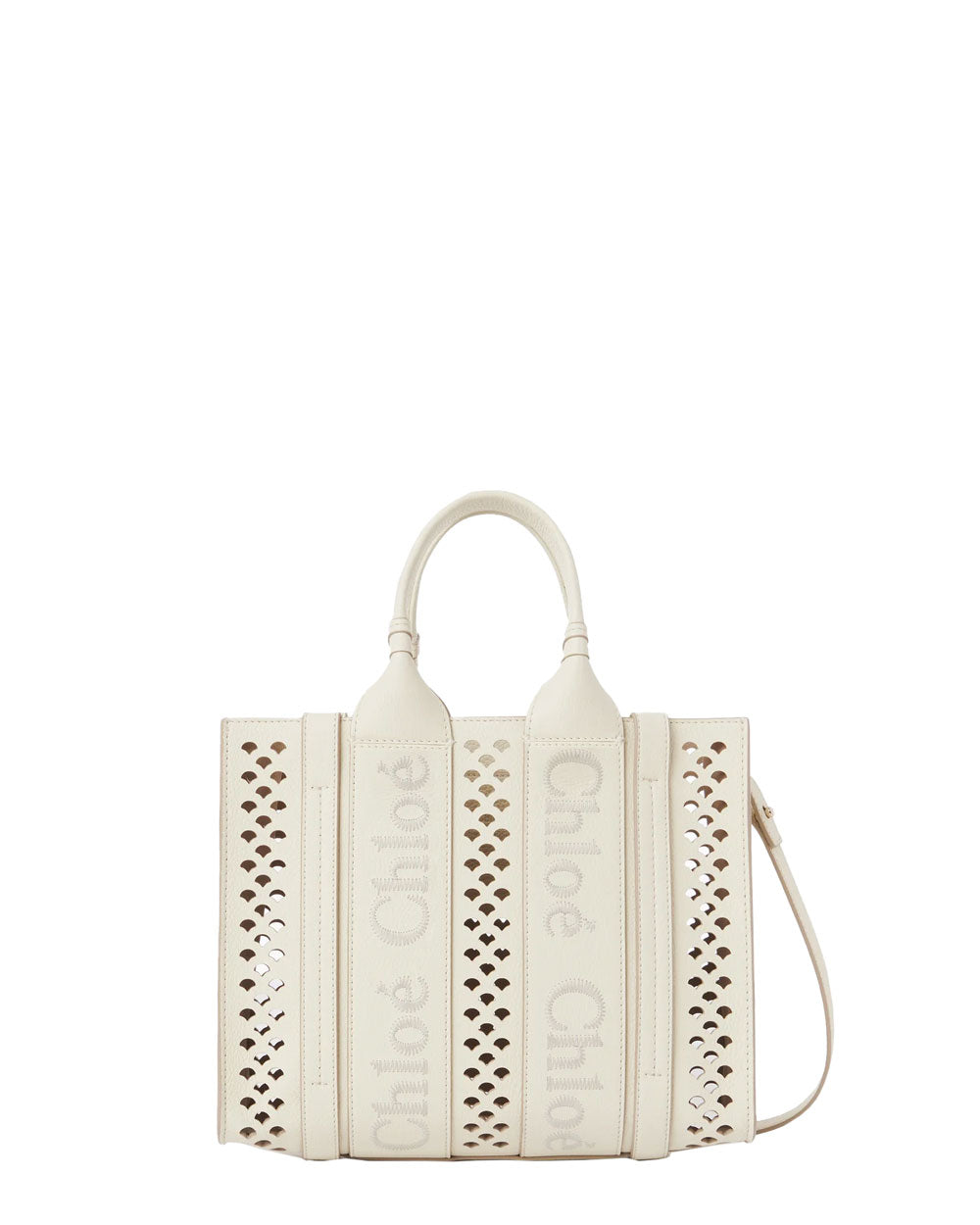 Small Woody Tote Bag in Ivory