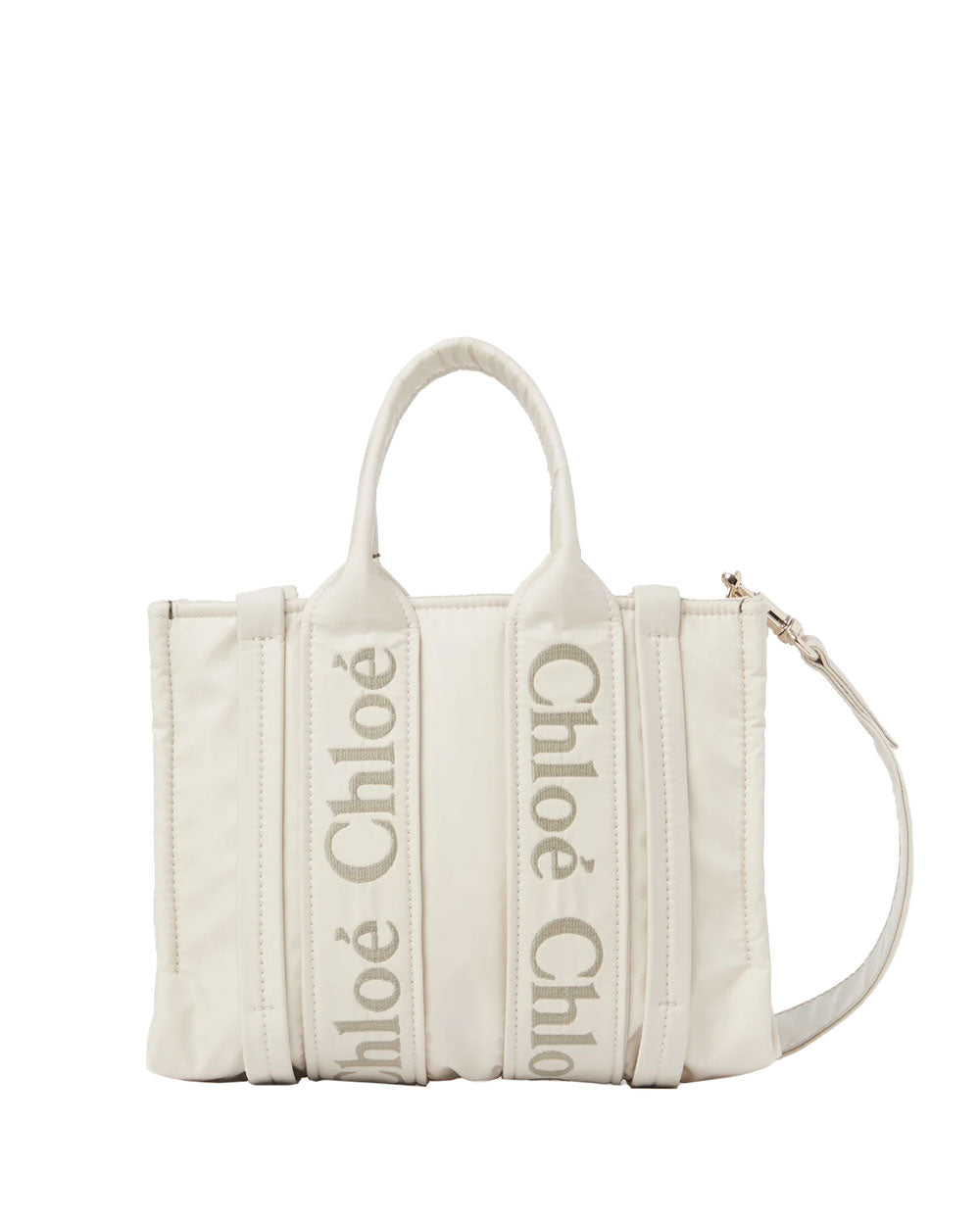Small Woody Tote in Dusty Ivory