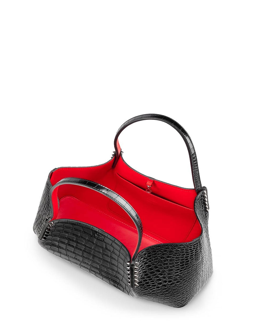Christian Louboutin Off White Croc Embossed Leather Cabarock Shopper Tote  Christian Louboutin