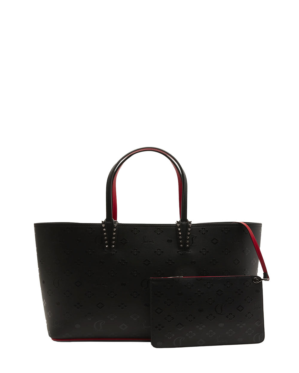 Cabata - Tote bag - Calf leather Loubinthesky and spikes - Black -  Christian Louboutin