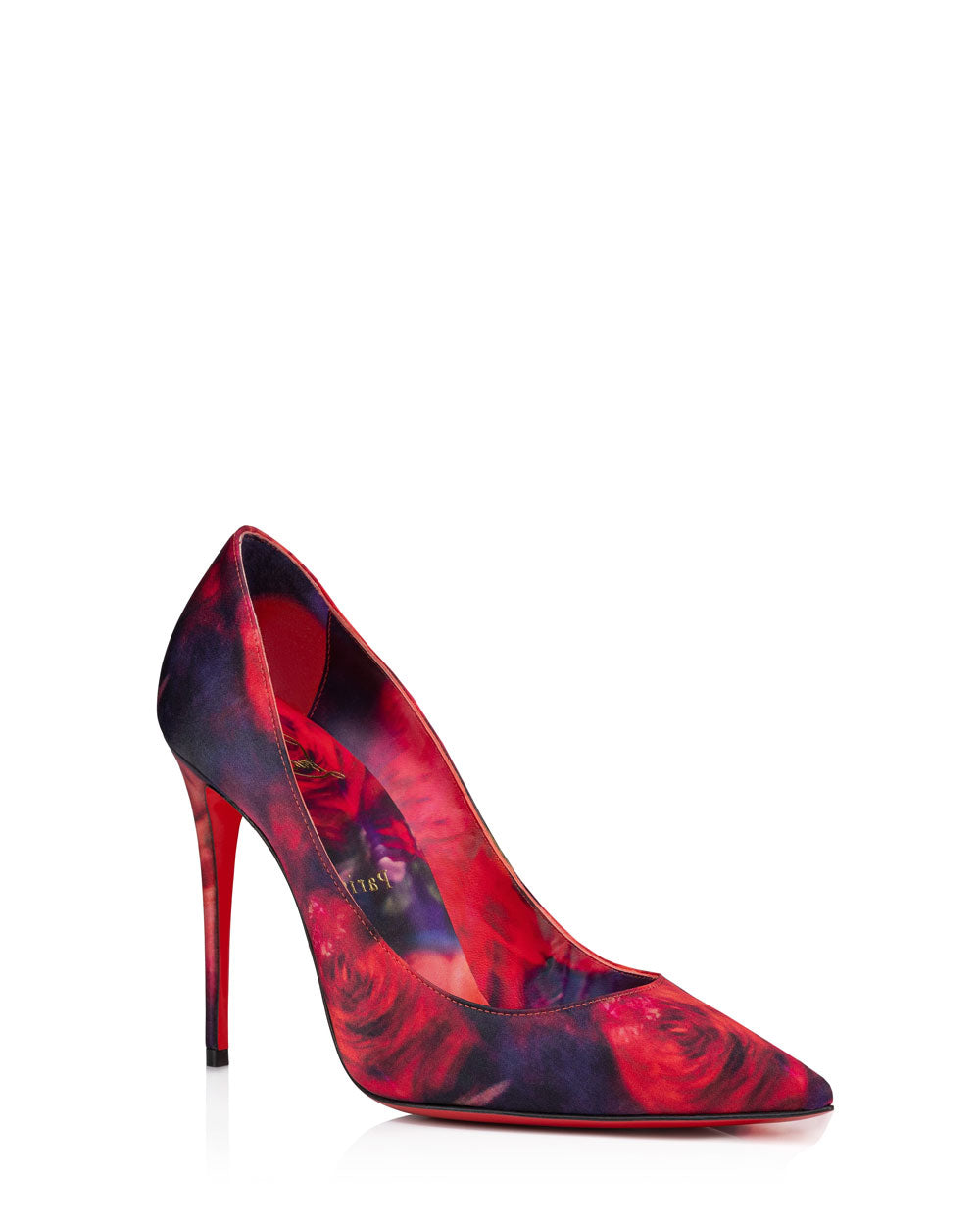 Kate 100 Multicolor Satin Rose Pump