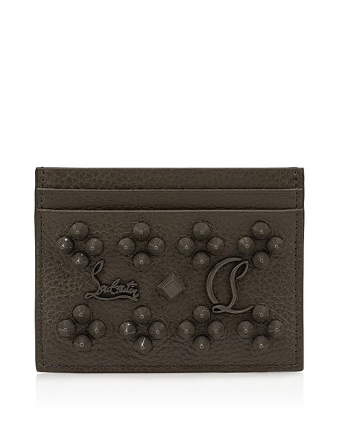 Women's christian louboutin kios discount metallic leather card case