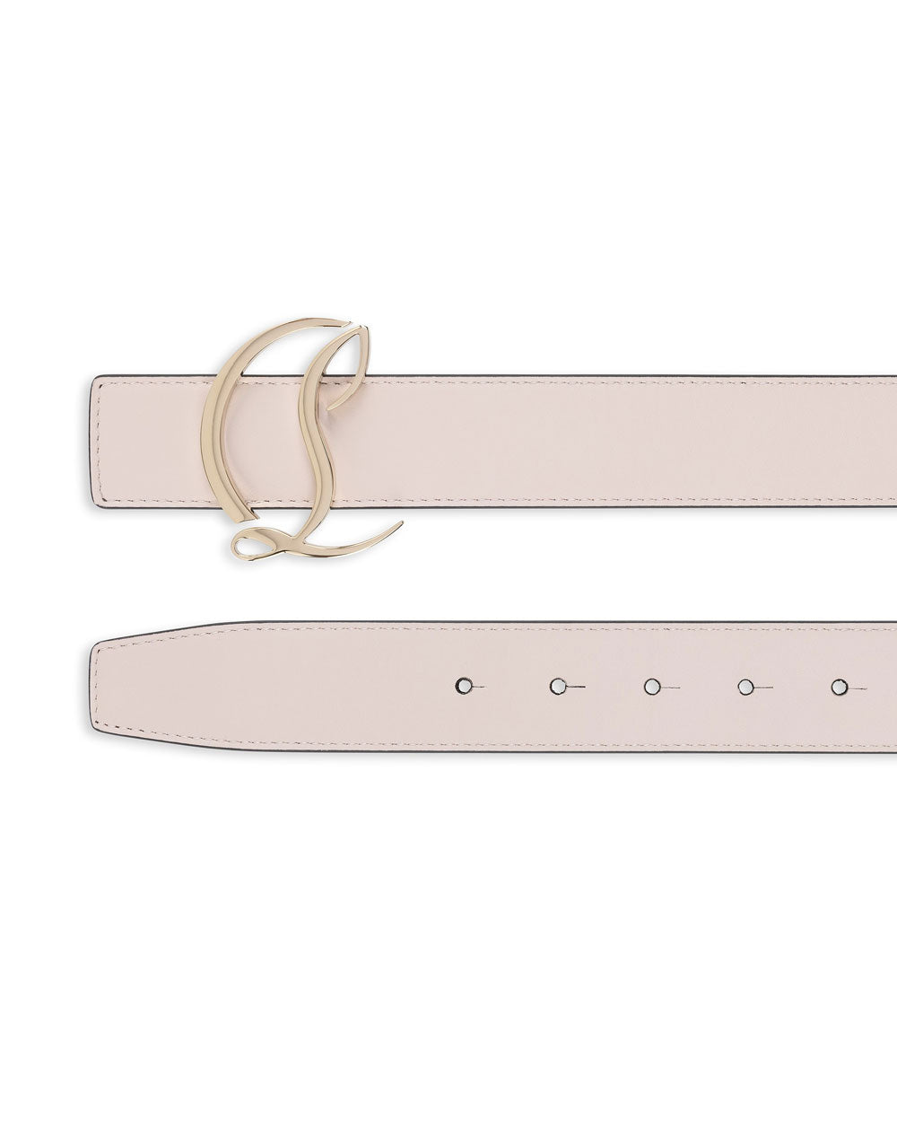 Logo Leather Belt in Pink