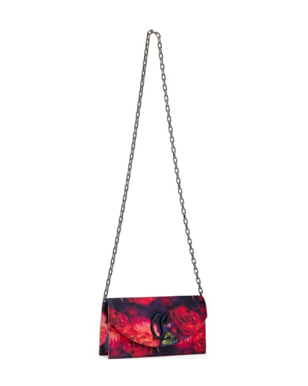 Loubi54 Multicolor Rose Satin Clutch