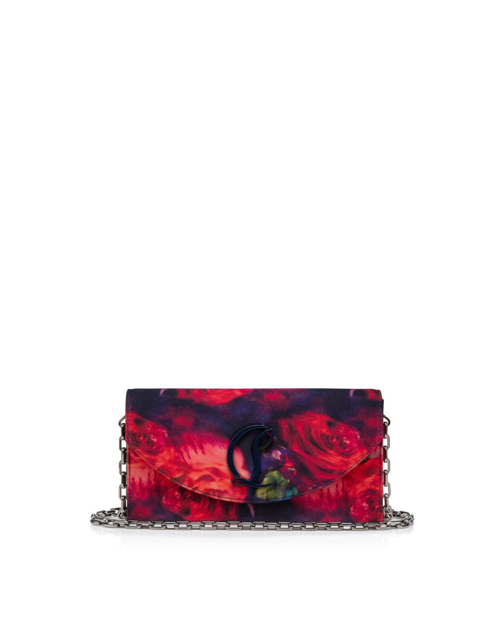 Loubi54 Multicolor Rose Satin Clutch