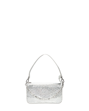 Mini Loubila Crystal Shoulder Bag in Crystal White