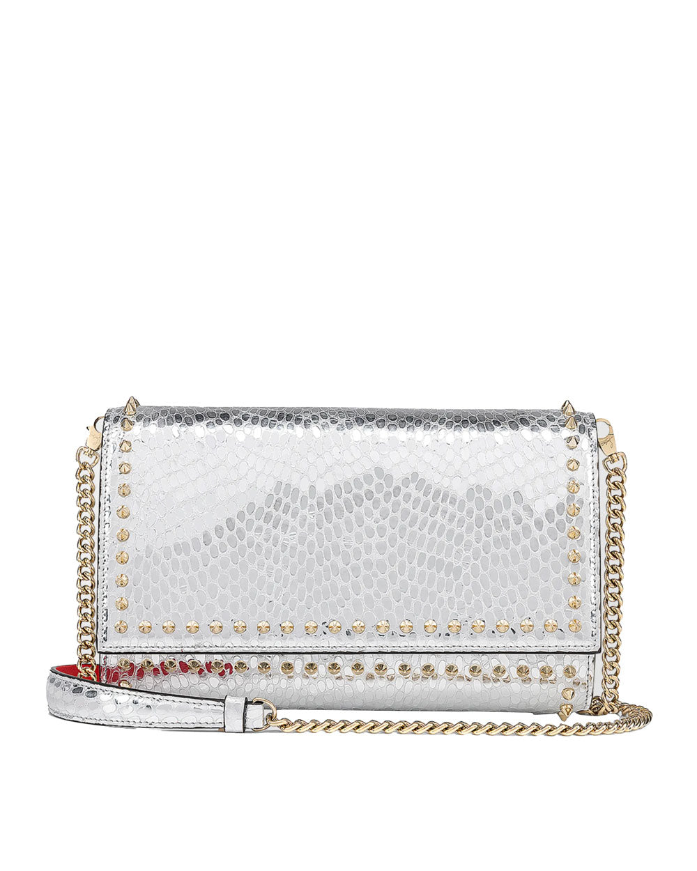 Paloma Metallic Clutch in Silver and Gold