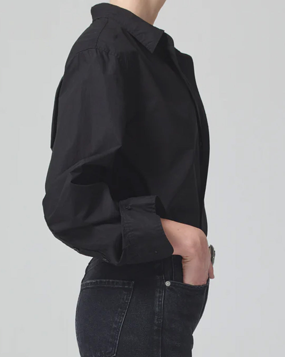Black Shrunken Kayla Shirt