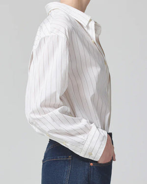 Brown Stripe Kayla Shirt