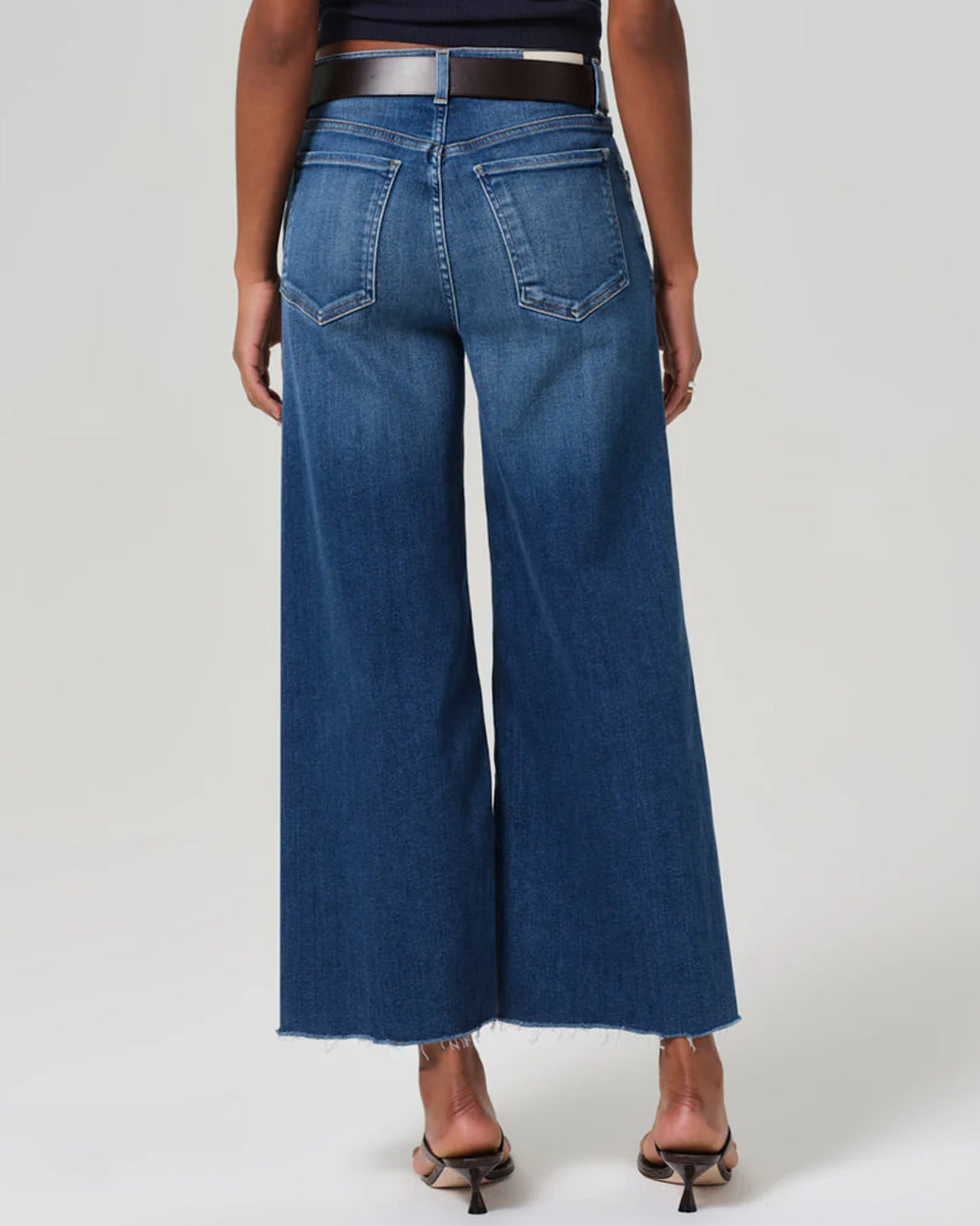 Lyra Wide Leg Crop Jean in Ambry