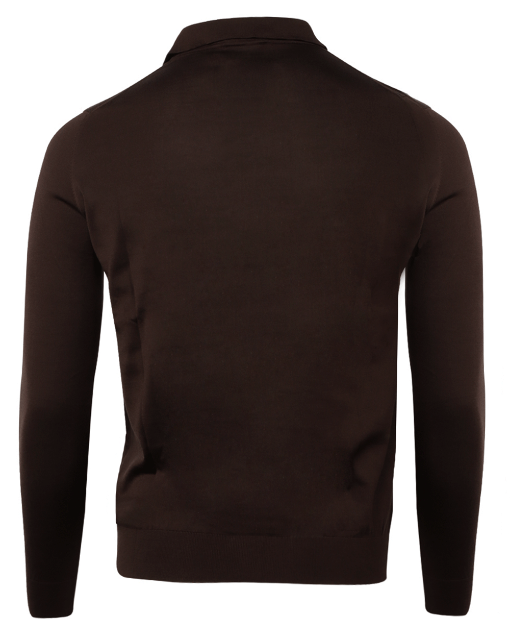 Chocolate Silk Long Sleeve Polo