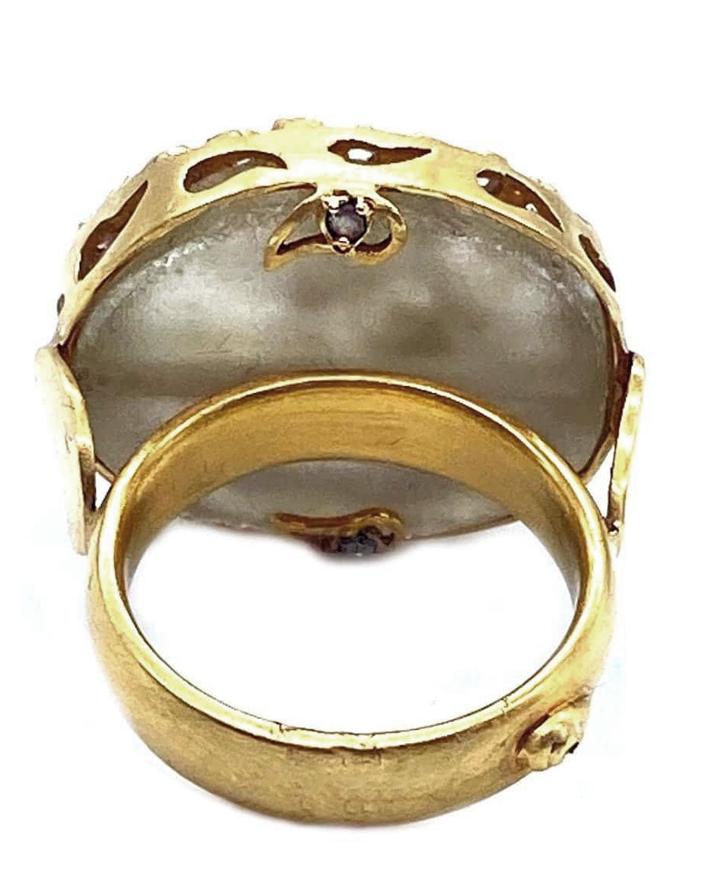 Gold Antique Roman Glass Ring