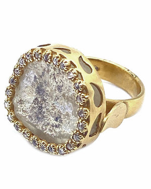 Gold Antique Roman Glass Ring