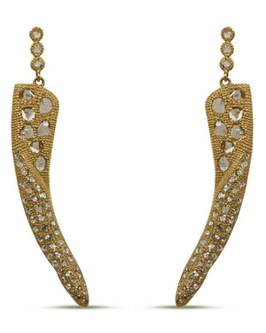 Antiquity Diamond Tusk Earrings
