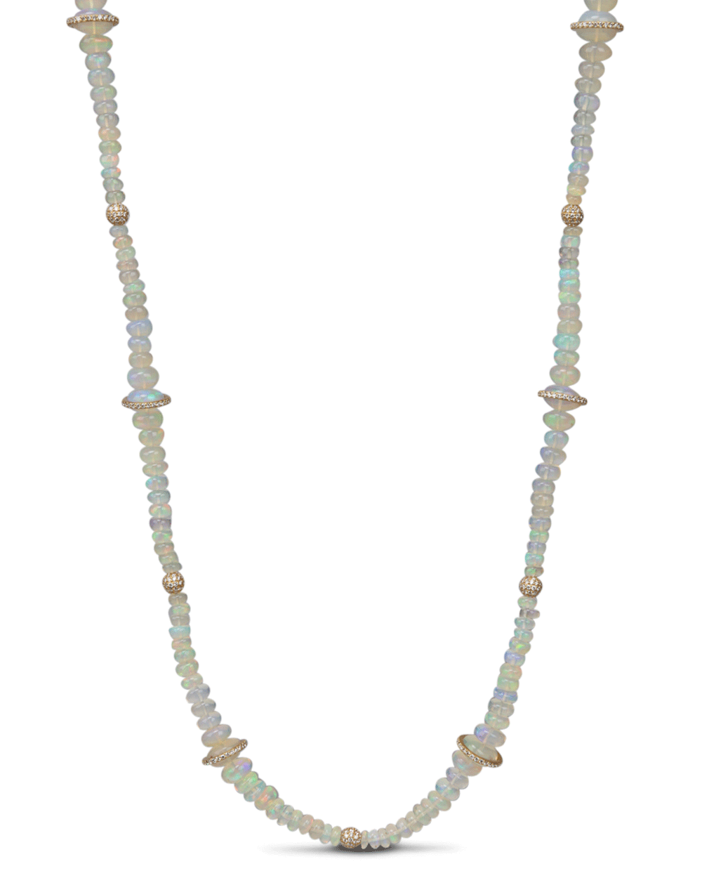 Beaded Opal Saturn Necklace