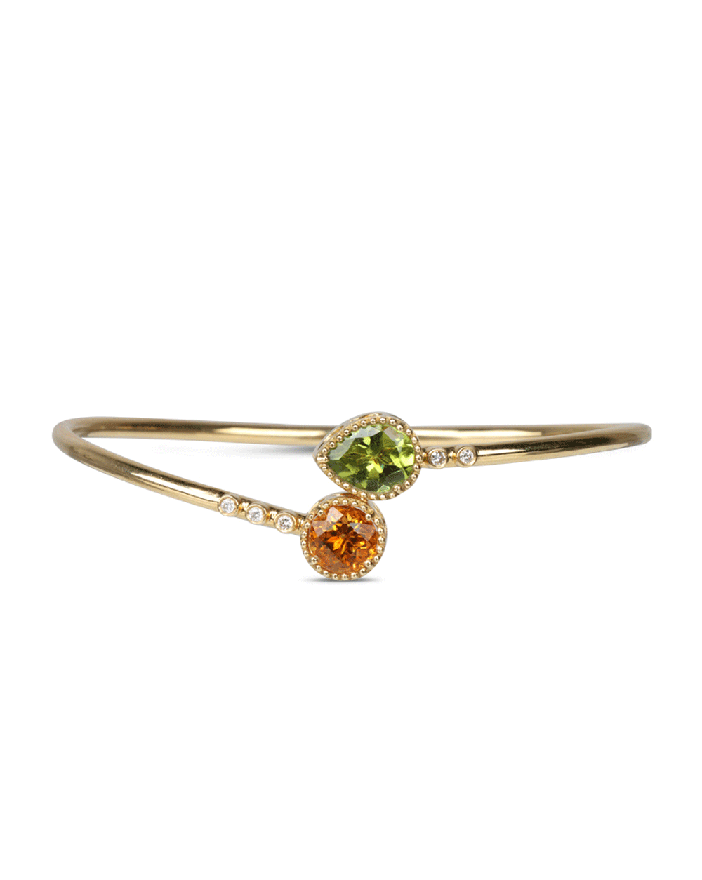 Citrine and Peridot Cuff Bracelet