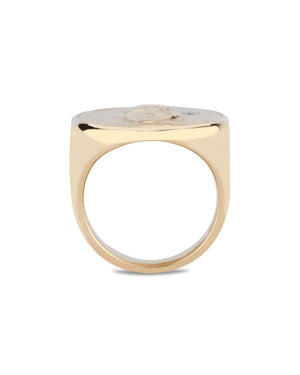 Joan of Arc Diamond Signet Ring