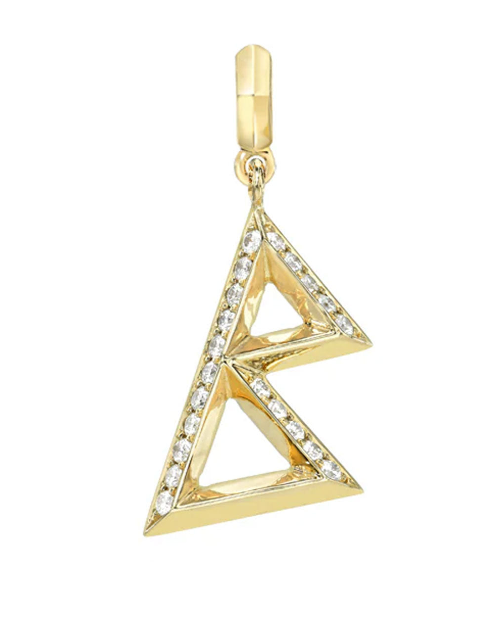 Diamond B Charm Pendant